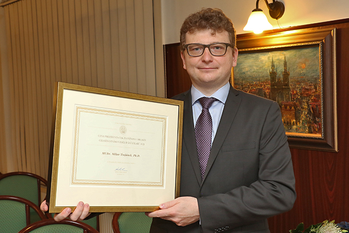 Cena prezidenta ČLK za vzdělávání MUDr. Milanu Trojánkovi, Ph.D.