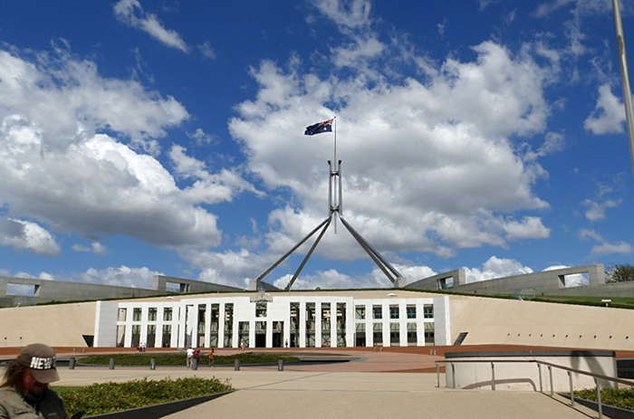 Austrálie: Canberra: Nový parlament – volně přístupný návštěvníkům