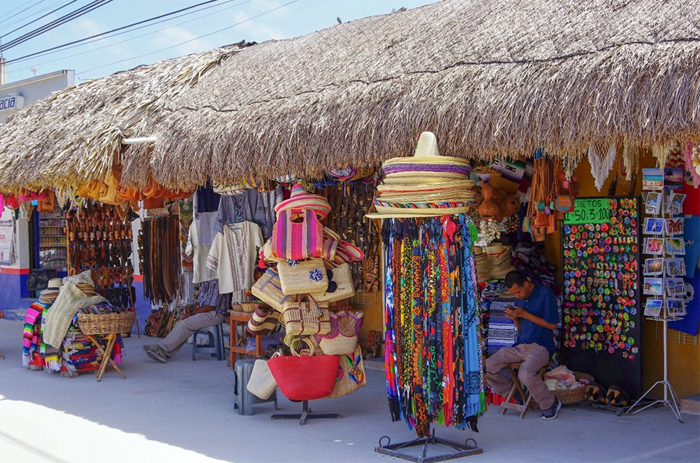 Tulum: prodejci suvenýrů