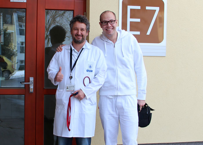 Primář MUDr. P. Smejkal s MUDr. M. Zlámalem